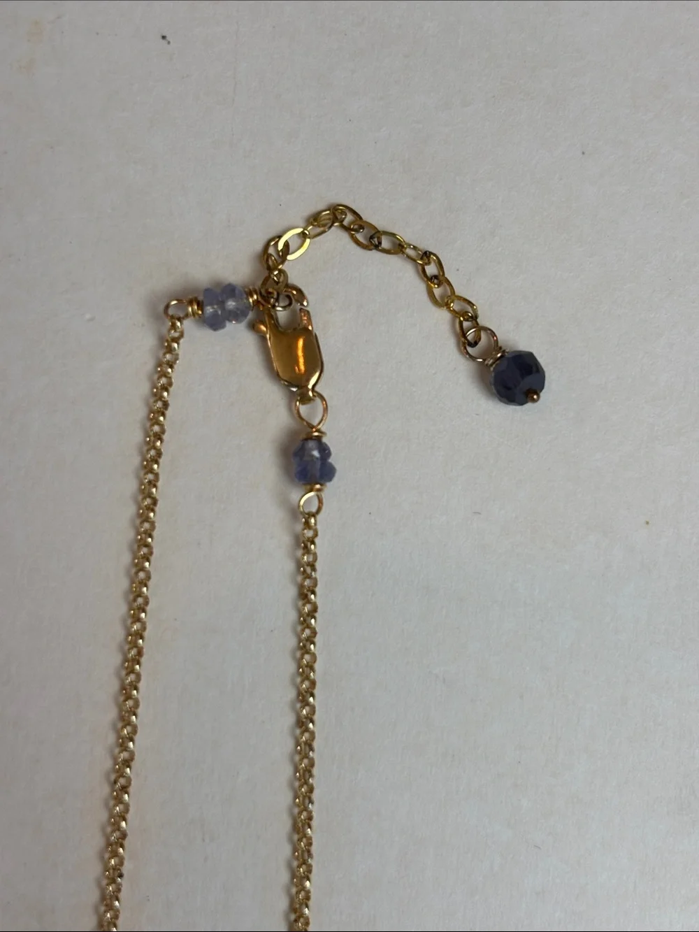 NEW Love & Above Jewelry Gold Tone Y Necklace Purple Crystal Drop Necklace